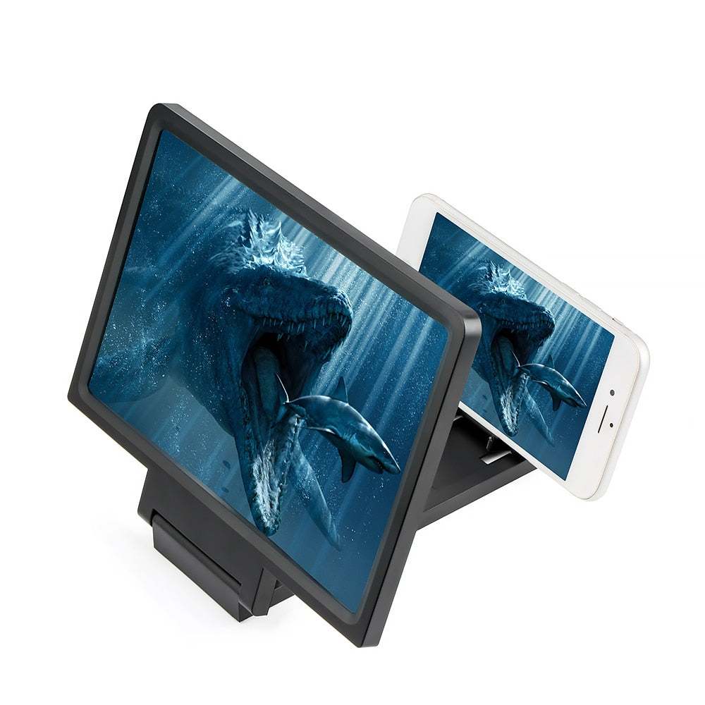 3D Phone Screen Amplifier HD Magnifier Universal Video Amplifier Smartphone Stand Folding Desktop Holder For Samsung Xiaomi - Tecnmol